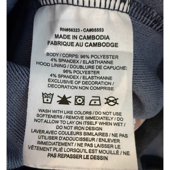 Women's Size Small Nike Pro Therma Fit ADV Fleece Crop Stretch Hoodie Blue - Picture 8 of 8